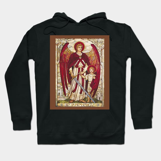 St Raphael Rafael Angel Catholic Saint Archangel Hoodie by hispanicworld